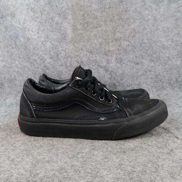 Vans Shoes Womens 7 Sneakers Old Skool Casual Skate Canvas Black Trainer Lace Up - Picture 1 of 12